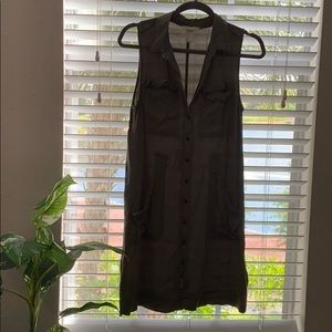 Army Green button down Utility Dress